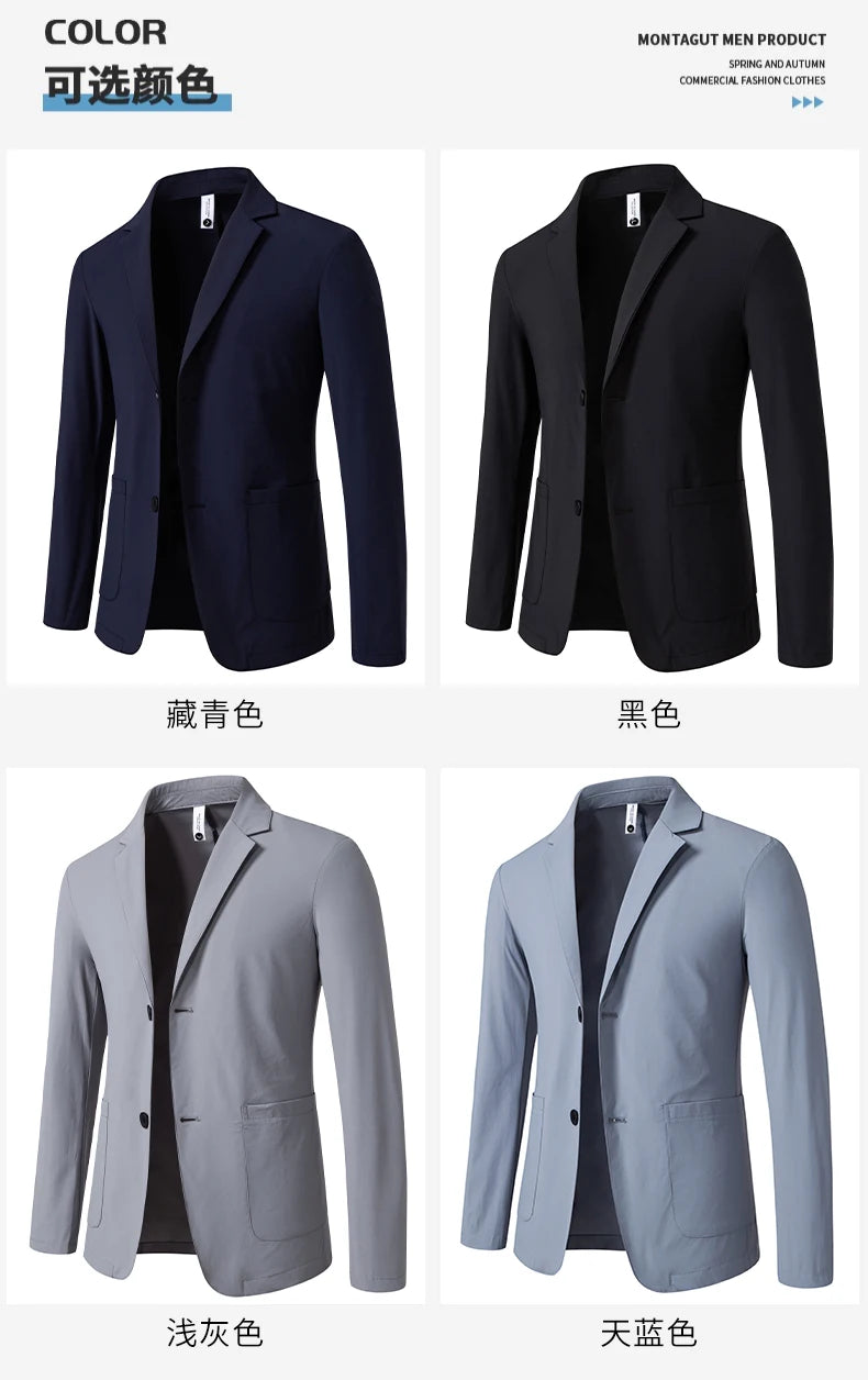 2026 New Summer Sunscreen Jacket for Men's Fattened Plus Size Fat Man Business Casual Suit Men's Top Single Piece