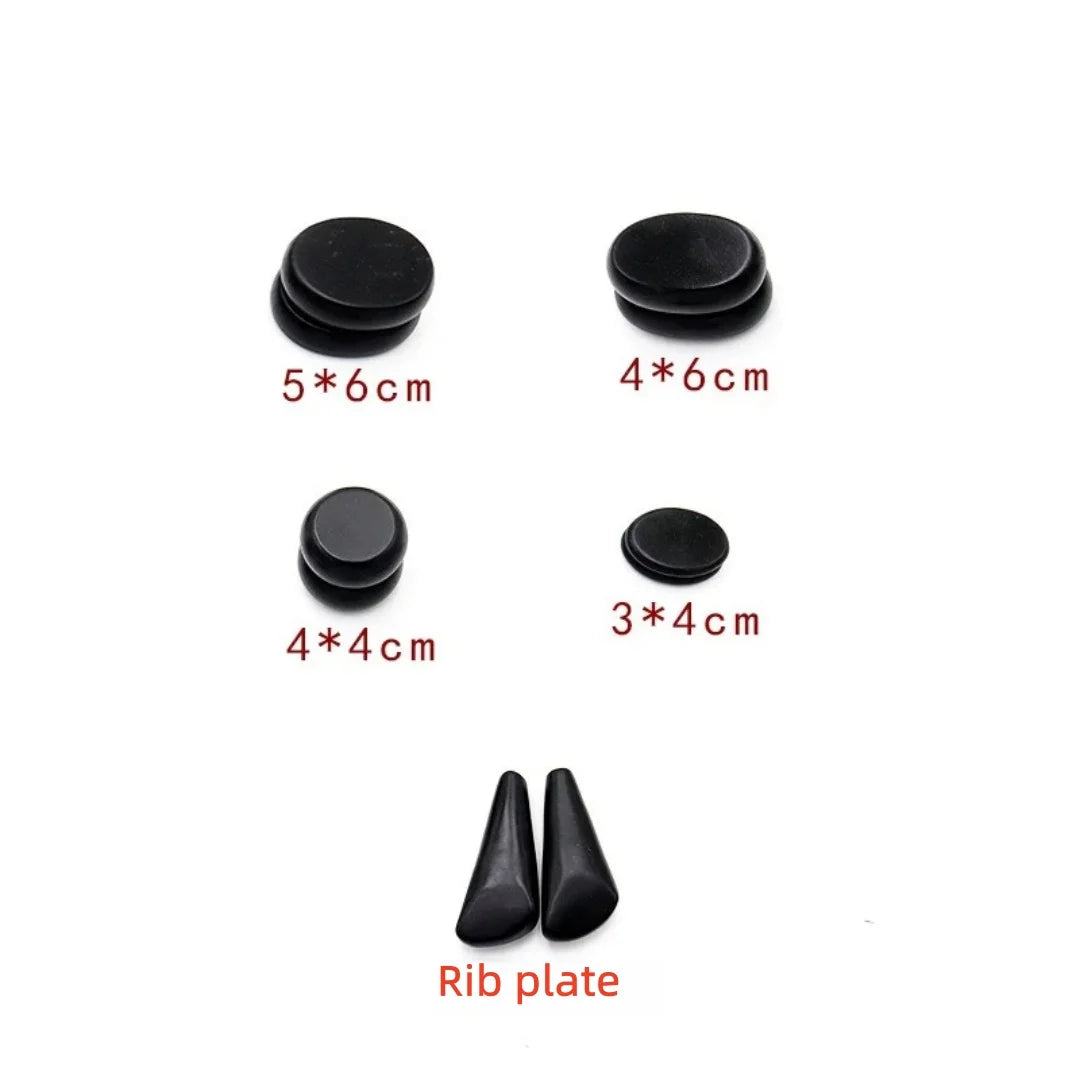 20pcs/set Hot Stone Massage Set Heater Box Relieve Stress Back Pain Health Care Lava Basalt round massage tool stone massager