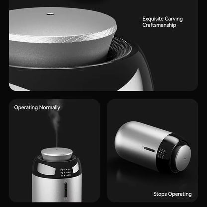 Smart Portable Car Aroma Diffuser  Battery USB Powered 10ml Capacity Timing Air Freshener Home Room Auto Oil Scent Machine