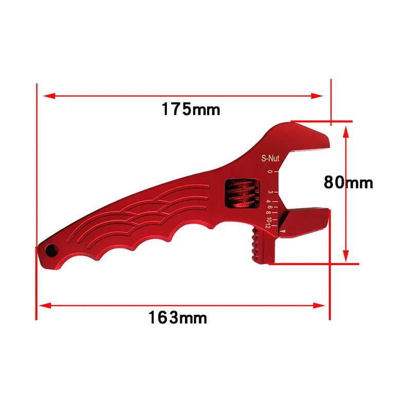 Universal Adjustable AN Aluminum Wrench Hose Fitting Tool Blue Red Black AN3-AN12 Aluminum Spanner Hose Fitting Adapters End