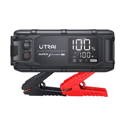 UTRAI 26800mAh 6000A Car Jump Starter Powerful Portable Power Bank PD45W Fast Charging 6.0" LED Screen Emergency Starting Device