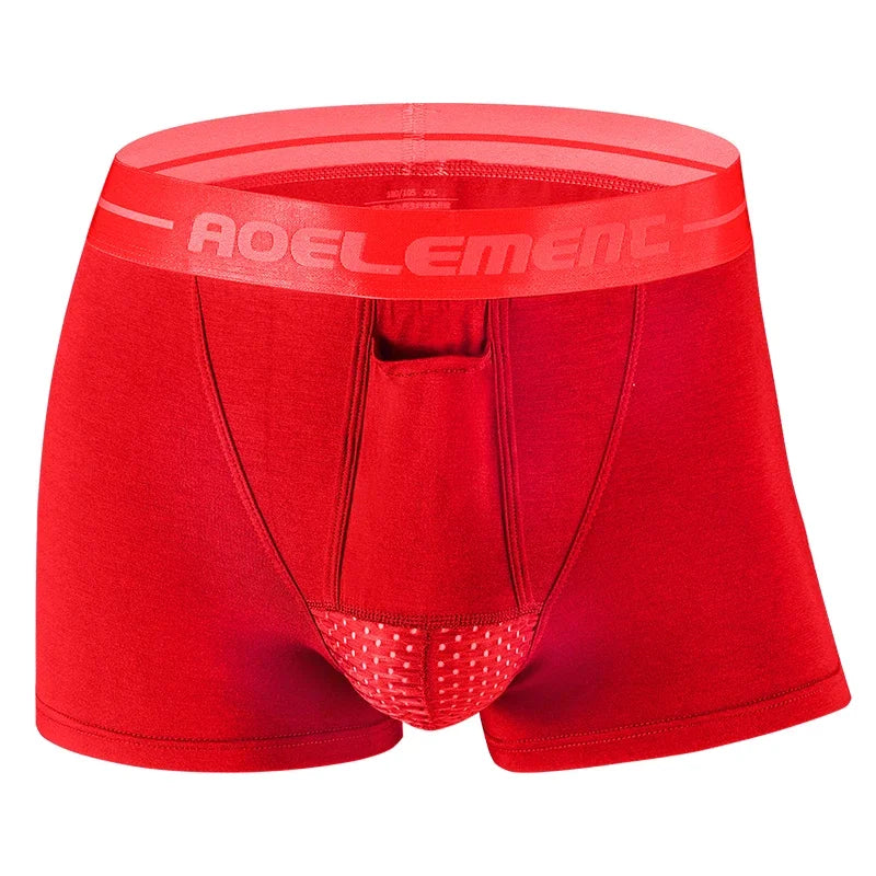 5pcs Men's spermatic cord bullet separation underwear scrotal episcular vein underpants ice silk pouch varicose men's boxers