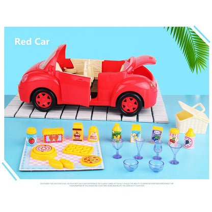 DIY Doll House for LOL Dolls Convertible Picnic Car & Bus Cute Miniatures Dollhouse Birthday Gift for Girls
