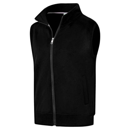 Winter Polar Fleece Vest Custom Logo Casual Solid Color Vest Embroidery Company Brand Plus Velvet Warm Vest Print Text Picture