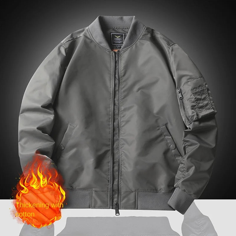 2025 New Cotton Cross border Flight Jacket Men's Thick Autumn/Winter Pilot Jacket Baseball Suit Large Size