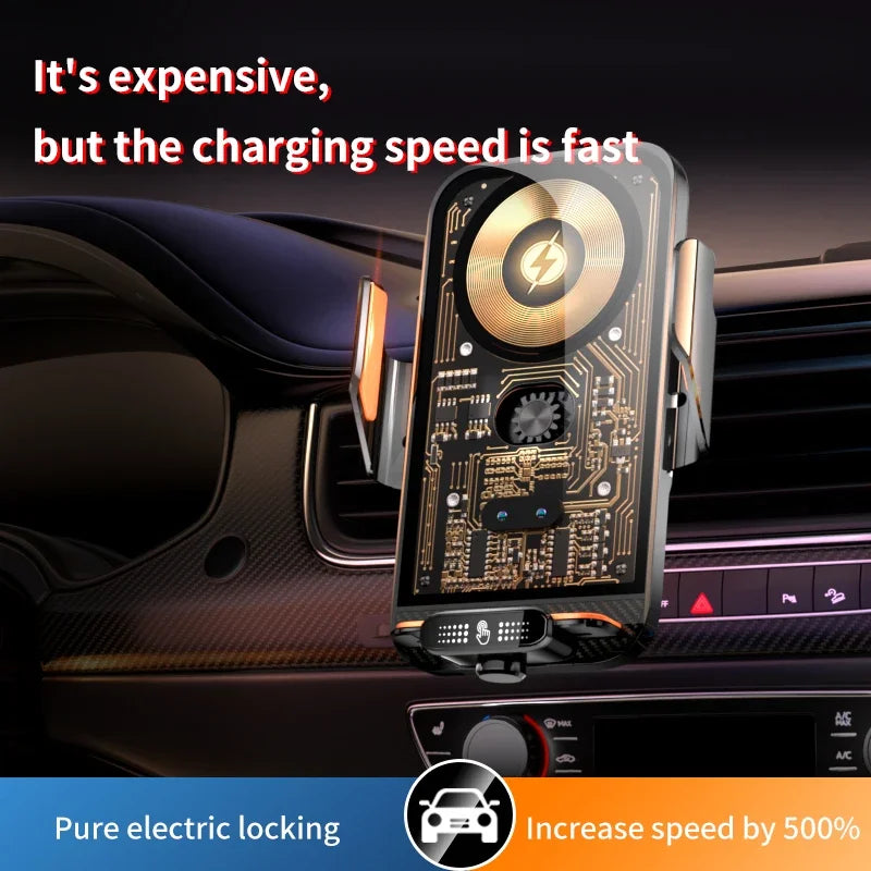 Car Phone Holder 66W Wireless Charger Mobile Phone Holder Intelligent Infrared Air Vent Clip for iPhone Samsung Xiaomi Universal