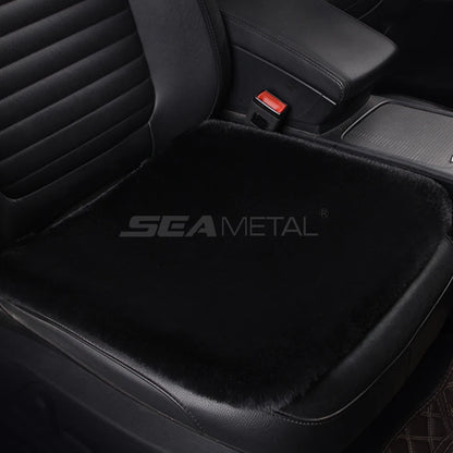 SEAMETAL Short Plush Car Seat Cover Soft Winter Warm Auto Seat Cushion Skin-Friendly Washable Universal Vehicle Chair Protector