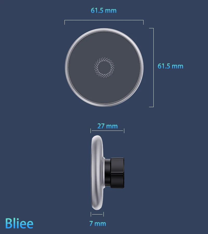 For KIA EV5 2024 2025 Car Phone Holder Screen Fixed Base Magnetic Car Mobile Phone Wireless Charging Stand Rotatable MagSafe