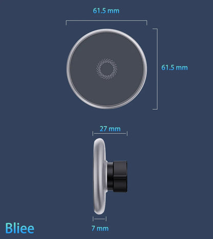 For KIA EV5 2024 2025 Car Phone Holder Screen Fixed Base Magnetic Car Mobile Phone Wireless Charging Stand Rotatable MagSafe