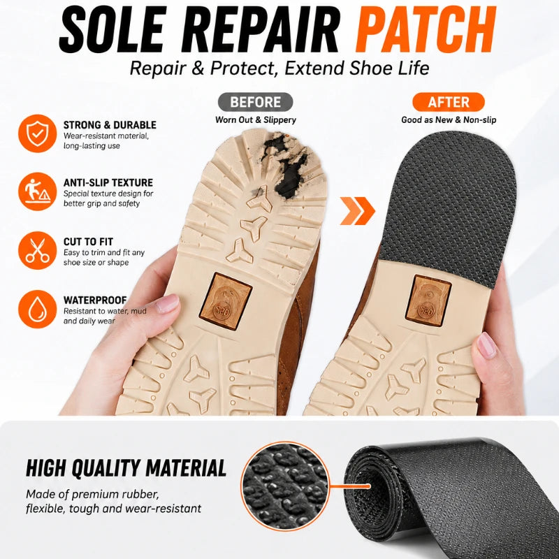 1PC Sole Silent Anti Slip Sticker Sneakers Noise Reduction Patch Shoes Heel Repair Paster Extend Service Soft Shoe Care Kit