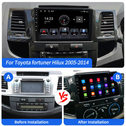 DAB+ 9“ Android 15 For Toyota Fortuner HILUX Revo Vigo N70 2007-2015 Multimedia Video Player Stereo GPS 2din Carplay Car Radio