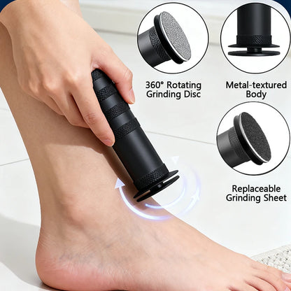 Electric callus remover with non-slip stripes with speed control and 60 sandpaper discs for dry and cracked skin calluses