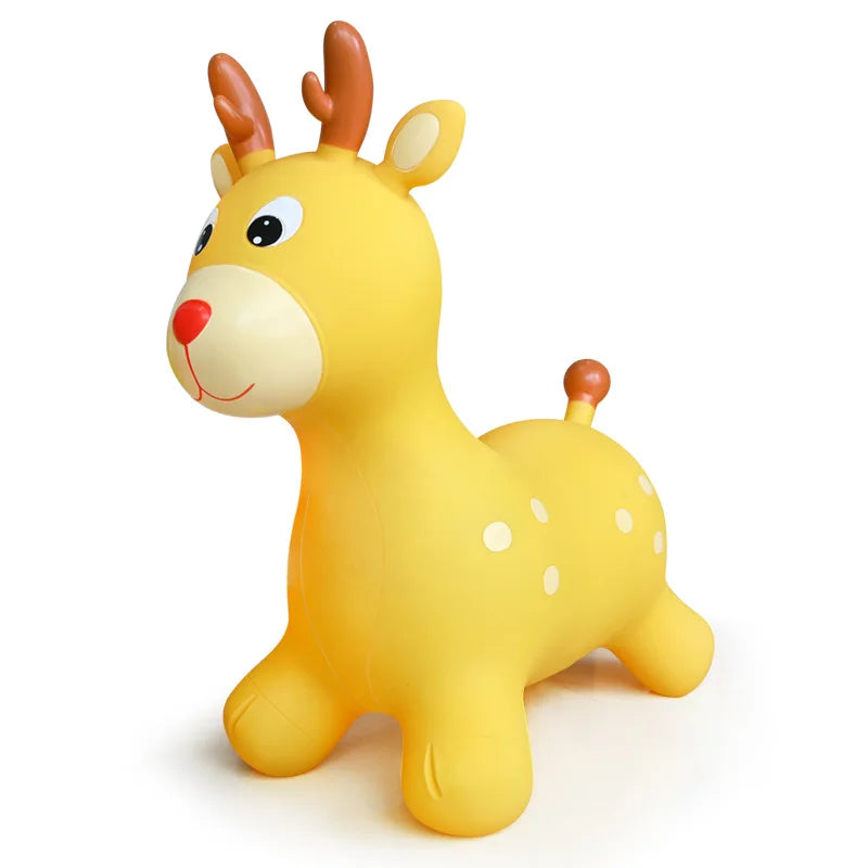 Animal Inflatable Bouncy Horse Hopper Soft Vaulting Horse Bouncer PVC Jumping Leech Ride on Baby Play Toys Balance Training