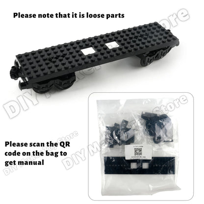 MOC Train Motor Wheel Kit Building Blocks Technology Parts Pack Power Functions Train Expansion Bricks Accessories Toys for Kids