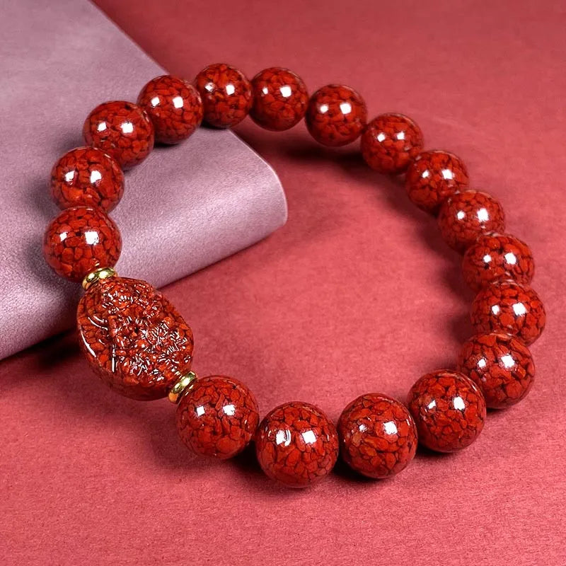 Crystal Cinnabar Bracelet, Women's Patron Saint Jewelry, Fashion Jewelry, Gifts for Friends