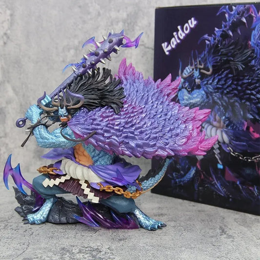 30cm One Piece Kaido Four Emperor Beasts Pirates Anime Figure Model Statue Collection Desktop Decoration Ornament Toys Gift