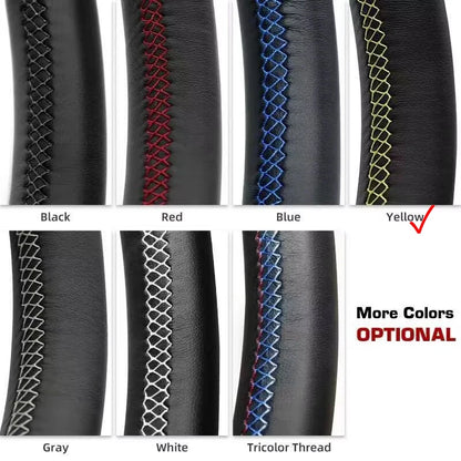 For Seat Leon Cupra R Leon ST Cupra Leon ST Cupra Ateca Cupra Ateca FR Anti-Slip Black Suede Braid Car Steering Wheel Cover
