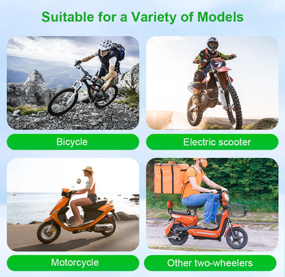 Powstation TPMS Wireless Motorcycle Tire Pressure Monitoring System Solar Charge Tyre Temperature Alarm System Colorful Display