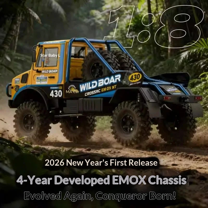 2026 Sell Well CROSSRC Emox Nt Wild Boar 1/8 Rc Car Brushless 4wd Rc Crawler Truck Emoxnt Mud Terrain Rally Off Road Vehicle