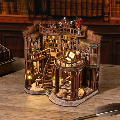 Book house assembly, architecture, book models, ornaments, miniature kits, DIY handmade toy sets, bedroom and room decorations