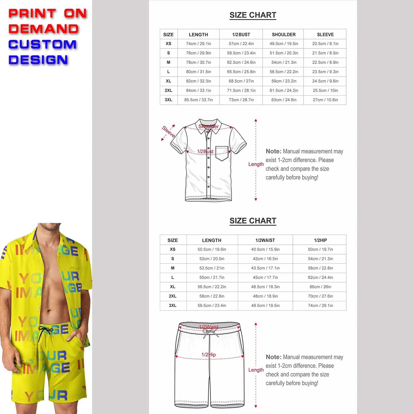 Print On Demand Customized Public Custom Images Picture Man Dress Shirt Party Uniforms Matching Clothes DIY Dropshipping