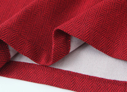 European and American style 2026 spring new women's clothing irregular belt buckle herringbone diagonal suit skirt set