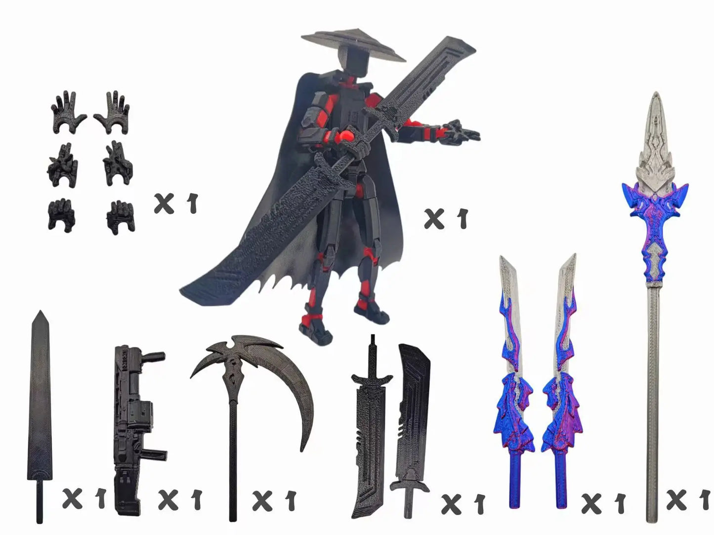 Hot 13 Action Figure Dummy Death Swordsman Titan 13 Action Figures T13 Multi-Jointed Movable Lucky 13 Action Figure Nova Gift