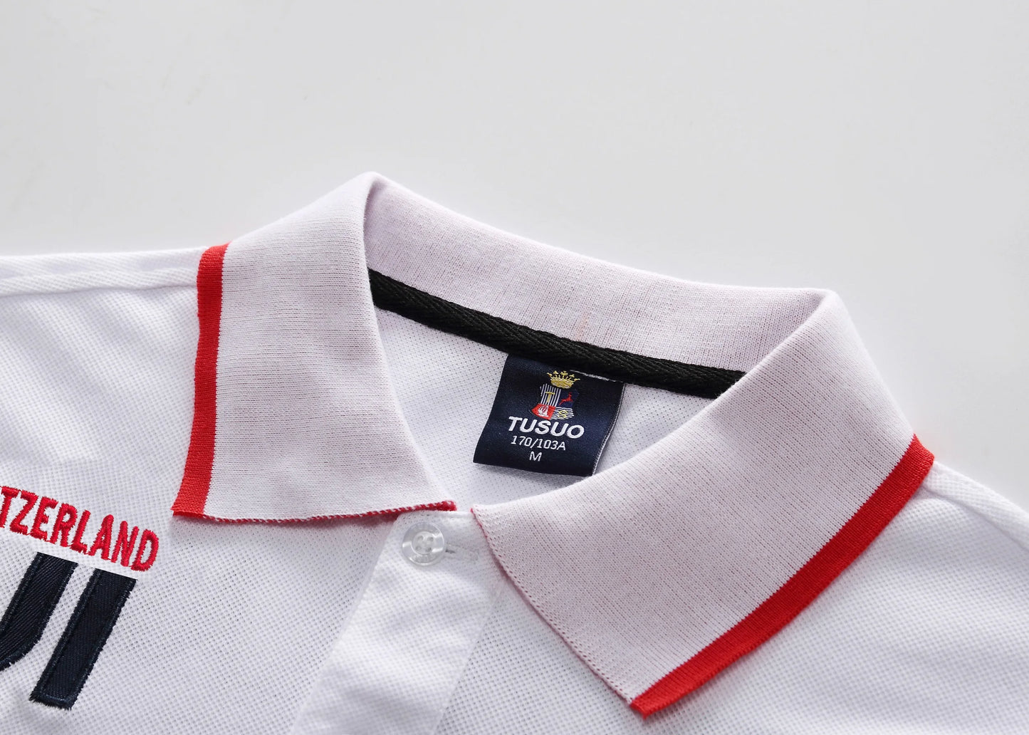 New Swiss Polo Shirts Men Short-Sleeved Polo Collars Fashionable Casual Sporty High-End Pure Cotton Micro Elastic Embroidery
