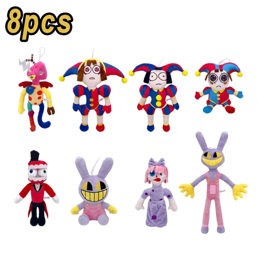 New The Amazing Digital Circus Pomni Jax Plush Toy Anime Cute Theater Rabbit Doll StuffedCartoon Clown Christmas Kids Gifts