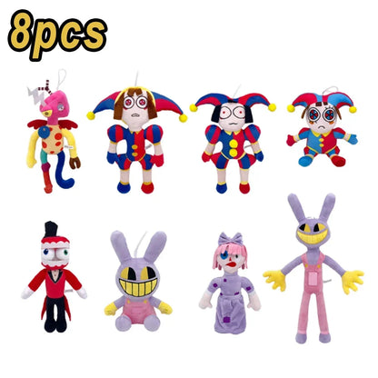 New The Amazing Digital Circus Pomni Jax Plush Toy Anime Cute Theater Rabbit Doll StuffedCartoon Clown Christmas Kids Gifts