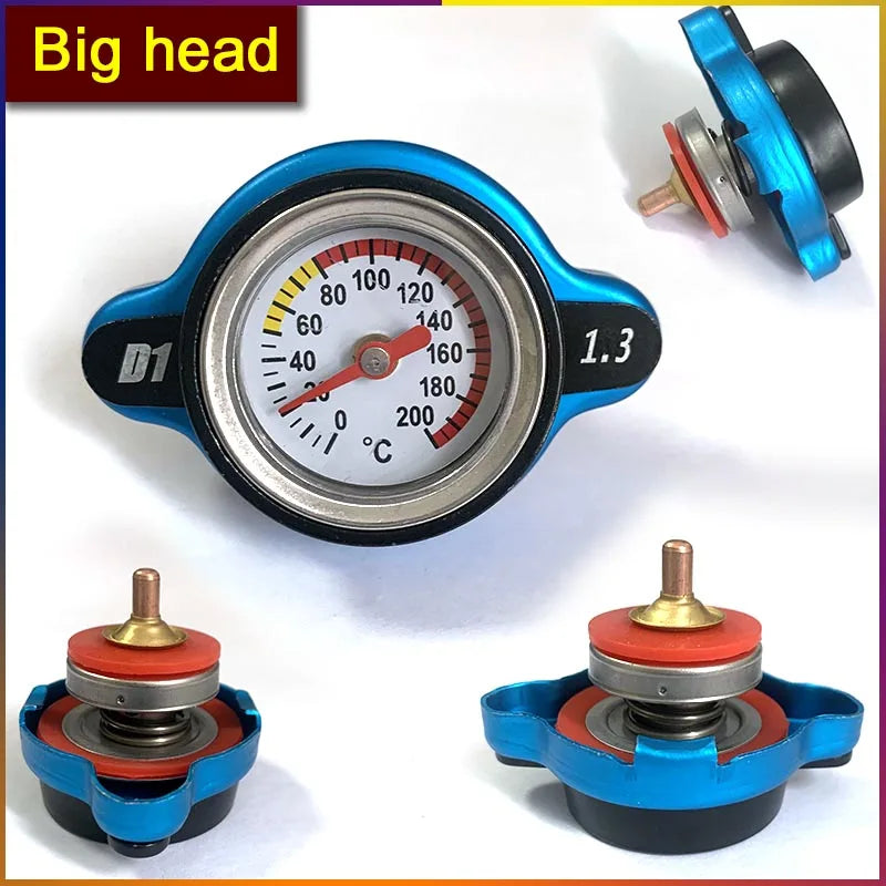 Gauge Radiator Cap For Car Motorcycle Racing 0.9/1.1/1.3/1.8bar Small Head and Big Head Tank Cover Thermostatic Universal