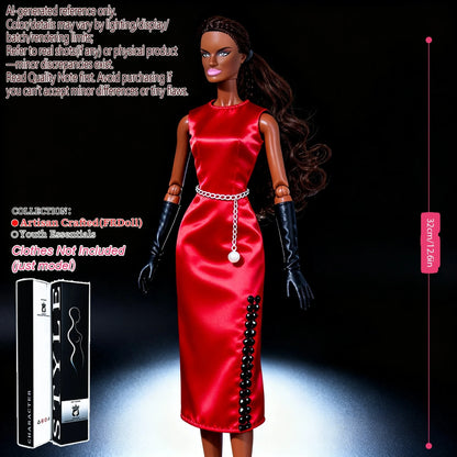 1/6 Scale 12-Joint BJD Doll, Realistic Changeable Makeup, Premium Craft Display (No Clothing)