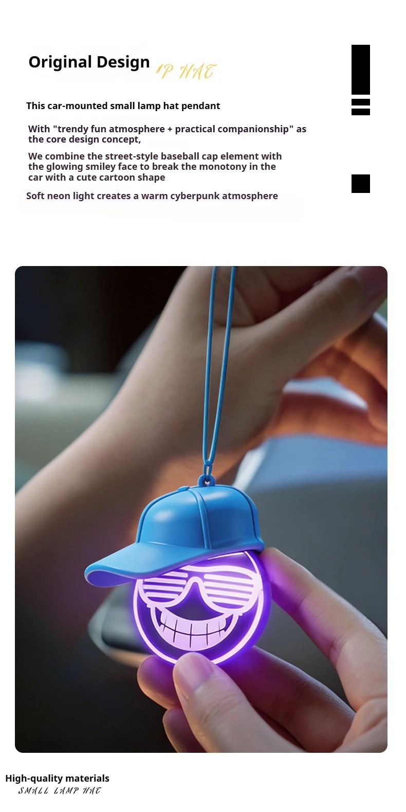 Creative Retro Car Pendant, Luminous Light Bulb Hanging Decoration, High-end Auto Atmosphere Light, Rearview Mirror Decor