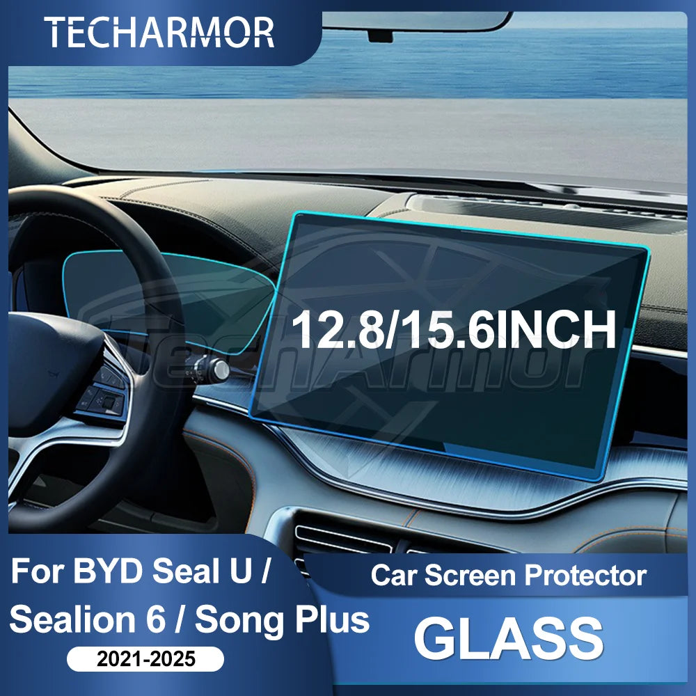 Car Tempered Glass Protective Film For BYD Seal U/Sealion 6/Song Plus 2021-25 GPS Navigation Dashboard Display Screen Protector