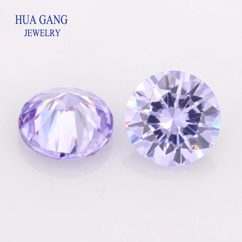 Big size 5A Cubic Zirconia Stone Multicolor Round Shape Brilliant Cut Loose CZ Stones Synthetic Gems Beads For Jewelry