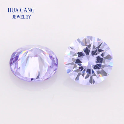 Big size 5A Cubic Zirconia Stone Multicolor Round Shape Brilliant Cut Loose CZ Stones Synthetic Gems Beads For Jewelry