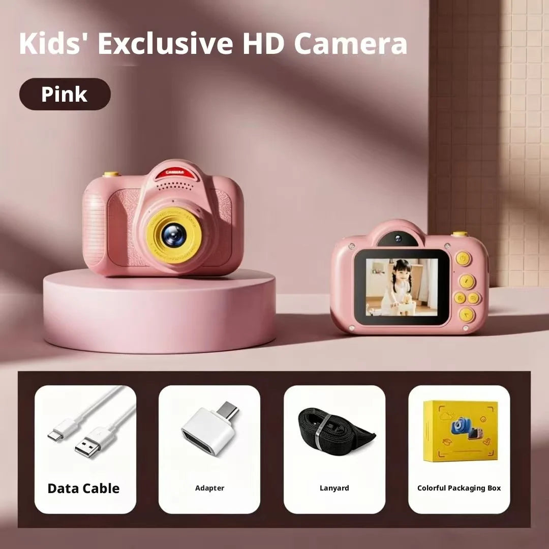 2026 New Kids Camera Cartoon Mini Digital Camera HD 1080P Video Recorder Portable Toddler Toys Birthday Gift for Boys Girls