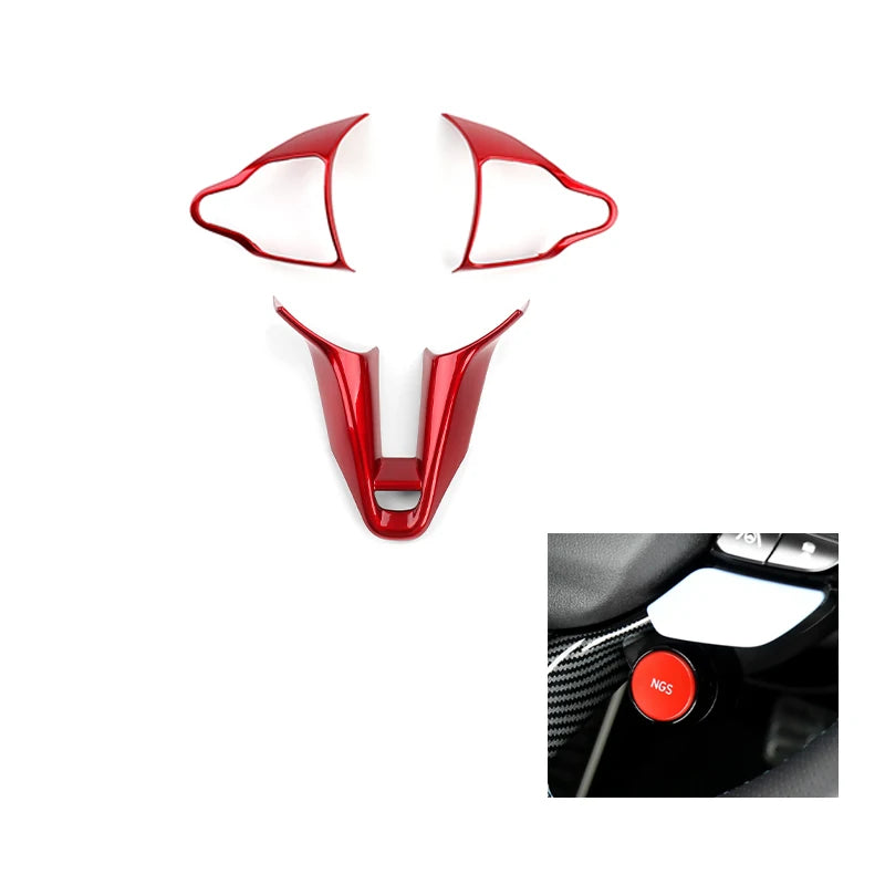 For Hyundai Veloster JS N 2019-2023 i30 N /CN7 N 2024 2025 Car Steering Wheel Button Frame Chin Decoration Cover Trim