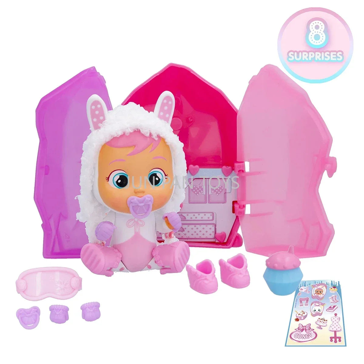 Original Cry Babies Series 1 Magic Tears Icy World Storyland House Tina Bff Dotty Fashion Dolls Collectible Kids Toy Figures 1pc