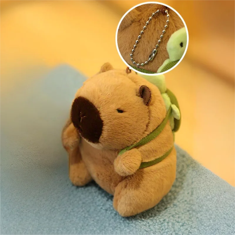 29styles Cartoon Capybara Plush Keychain Cute Stuffed Doll Toys Bag Pendant Hanging Decoration Kapila Doll Ornament Keyring Gift
