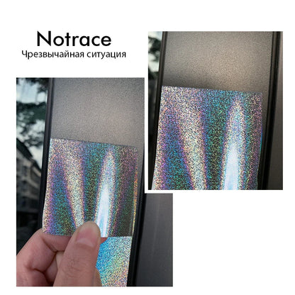 Car Stickers Laser Dot Silver Sticker Vinyl Wrap Diy Car Body Color Change Sticker Waterproof Scratch Resistant Car Accessories