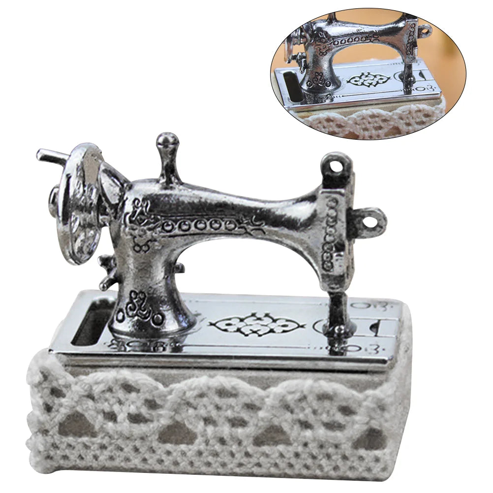 1pc Accessories Miniature Model Toy Simulation Mini Sewing Decoration(Silver)