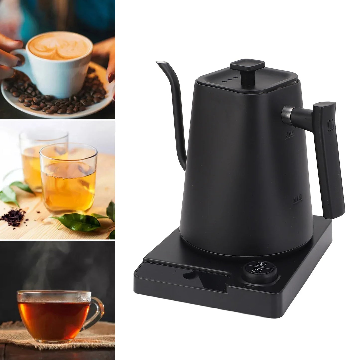 Gooseneck Electric Kettle Temperature Control 304 Stainless Steel LED Screen Pour Over Coffee for Tea Kettle