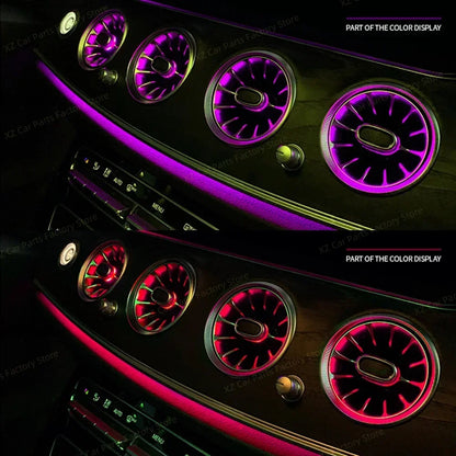 For Mercedes Benz E-Class W213 2016-2021 Led 64 Colors Air Vents AMG E43 E53 3D Rotating Tweeter Speaker Interior Ambient Light