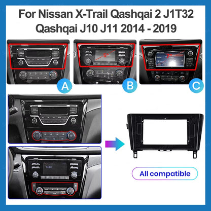 Car Radio For Nissan X-Trail Qashqai 2 J1T32 Qashqai J10 J11 2014 2015 2016 2017 2018 2019  Wireless WIFI GPS Carplay Auto DVD