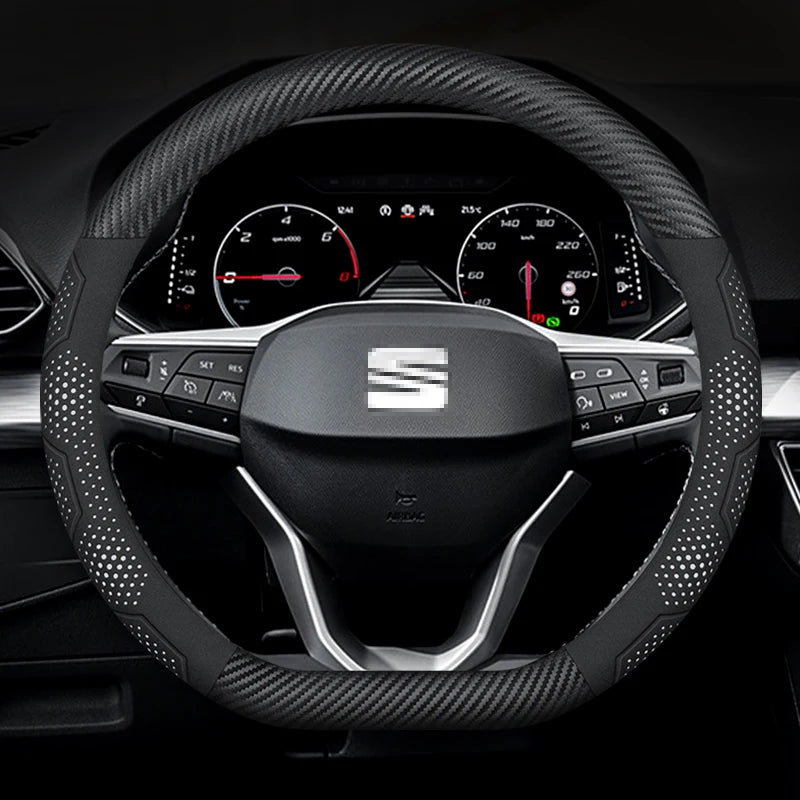 Applicable to SEAT Leon Ibiza FR 2 Ateca Arona Exeo Arosa Tarraco Mii. Breathable perforatedcar steering wheel cover. Automotive
