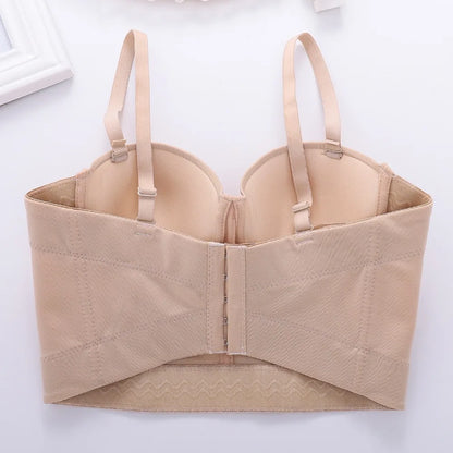 SXTHAENOO Summer 8 colors Fashion Mesh Push Up Bralet Women's Corset Simple Bustier Bra Night Club Party Sexy Cropped Top Vest