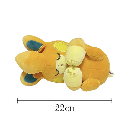 Pokemon Mega Dragonite Holding Dratini Sleeping Vaporeon Flareon Initial Pikachu Peluche Riding Gyarados Lapras Plush Doll