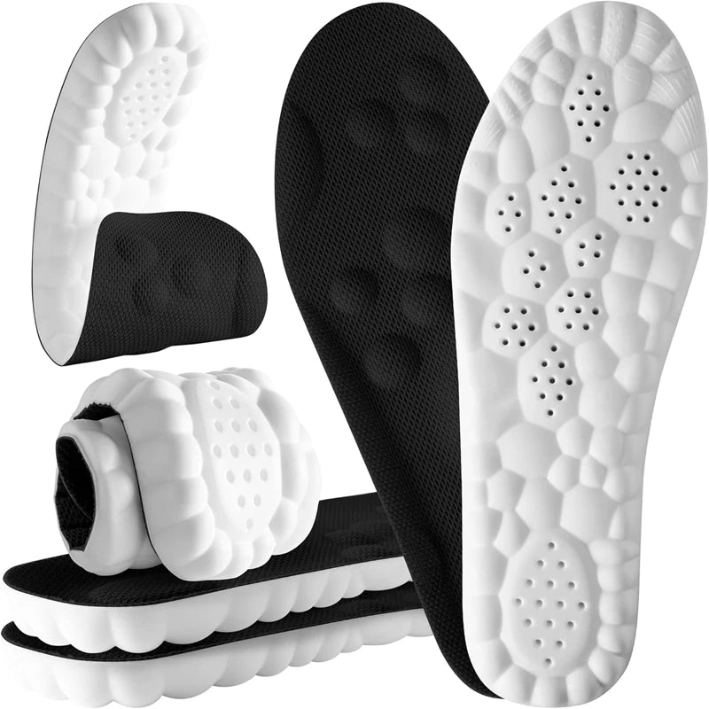 4D Cloud Cushion Insoles for Sneakers Arch Support Breathable Inserts Soft Comfort Pads for Plantar Fasciitis & All-Day Standing
