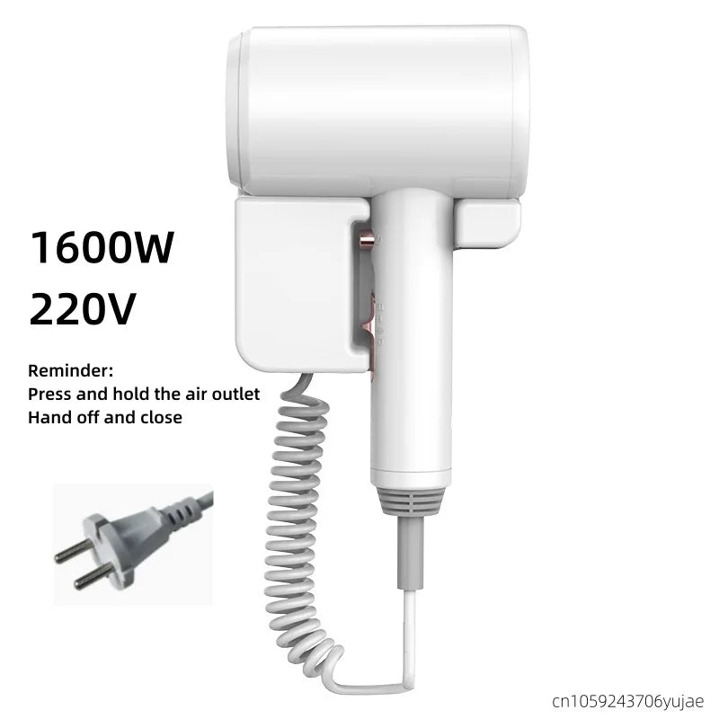 New Wall Mounted Hair Dryer With High Power And Quick Drying Integrated, No Drilling Installation, Hotel Bathroom 220V